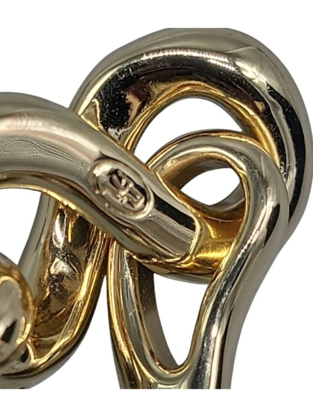 Roberto RFM L infinito Bracelet Bikini Line Gold Tone Metal Link Size 6.5" - Picture 4 of 12